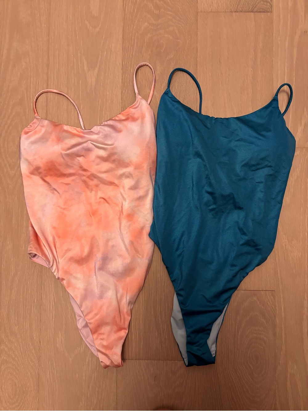 Victoria's Secret One-Piece Swimsuits — Coral Tie-Dye & Teal